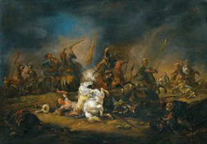Bitva kavalerie mezi Turky a křesťany